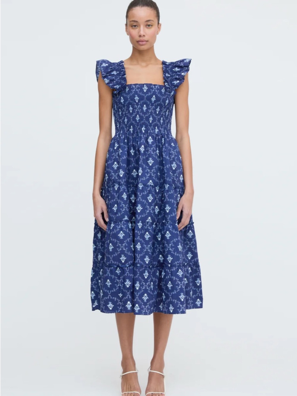 Hill House Navy Trellis Midi Ellie Nap Dress